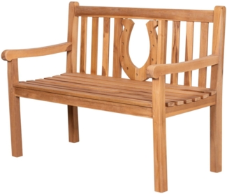 Teakholz Gartenbank Hufeisen 120 cm