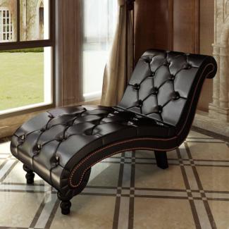 vidaXL Chaiselongue Braun Kunstleder 240407