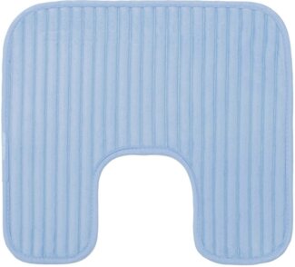 Gözze Badematte Berlin, Höhe 7 mm, rutschhemmend beschichtet, fußbodenheizungsgeeignet, Polyester, rechteckig, Badteppich, Uni Farben, Cord Optik, waschbar