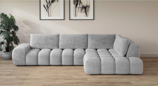 INOSIGN Ecksofa AZITA Designsofa, elegant und bequem L-Form, lose Rückenkissen, traumhafte Steppung, Maße B/T/H: 352/210/72 cm