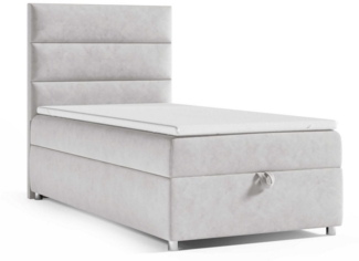 Best for Home Boxspringbett mit Bettkasten Trinity K-4 SINGLE Bonell-Matratze inkl. 7 cm Topper (Einzelbett, Polsterbett mit gepolstertes Kopfteil, Jugendbett, Kinderbett versch. Größen, 70x200 80x200 90x200 100x200 cm), verschiedene Liefermöglichkeite...
