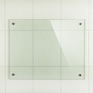 Küchenrückwand Spritzschutz Fliesenspiegel Küche Wandschutz Glas 6mm ESG Klarglas - 70x60CM