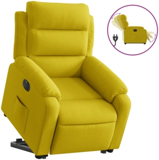 vidaXL Relaxsessel mit Aufstehhilfe Elektrisch Gelb Samt 3205121