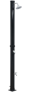 vidaXL Solardusche Schwarz 220 cm 20 L 92310