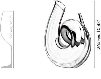 Riedel DEKANTER CURLY FATTO A MANO SCHWARZ/WEISS/SCHWARZ OPTISCH 1 Stück 201100000