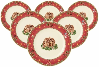 Seltmann Weiden Marieluise Weihnachtsnostalgie Frühstücksteller ø 20 cm 6er Set