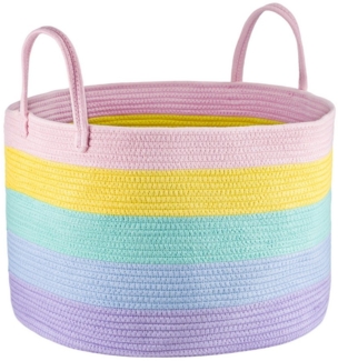 Youyijia Wäschekorb Geflochtener Wäschekorb Aufbewahrungskorb Wäschekörbe Wohnzimmer