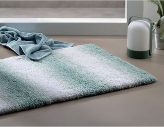 kela Badematte Ombre, Höhe 37 mm, 100%Polyester, rutschhemmend, bei 30°C waschbar, für Fußbodenheizung geeignet