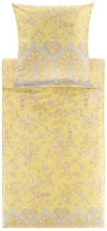 Bassetti Bettwäsche Bassetti Satin Bettwäsche INDIAN ROSES, Y1 Limone, Baumwolle, 2 teilig