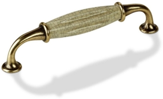 SO-TECH® Möbelgriff Porzellangriff META BA 128 mm - incl. Schrauben, Griff Schrankgriff Schubladengriff - incl. Schrauben