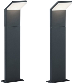 LED Sockelleuchten 2er SET in Anthrazit, Höhe 50cm, IP54