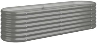 vidaXL Hochbeet Verzinkter Stahl 152x40x36 cm Grau 318869