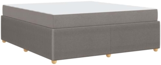 vidaXL Bettgestell mit Matratze mit Matratze Taupe 180 x 200 cm Stoff 3398422
