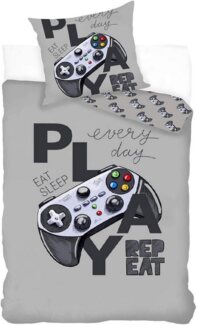 BrandMac Kinderbettwäsche Bettwäsche Set Gamer Play 2 tlg. 135x200 cm (80x80 cm)