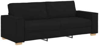 vidaXL 3-Sitzer-Sofa Schwarz 180 cm Stoff 4104992