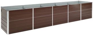 vidaXL Garten-Hochbeet Verzinkter Stahl 400x80x45 cm Braun 47058