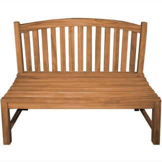 Gartenbank Bari Teak Massivholz ohne Armlehnen 120 cm