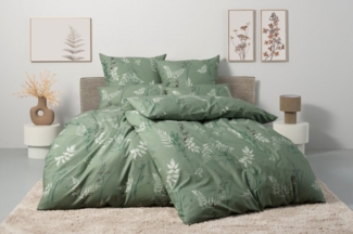 BIERBAUM Bettwäsche Hellena, Renforcé, 2 teilig, in Gr. 135x200 oder 155x220 cm, 100% Baumwolle, Gräser