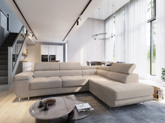 Masseno Ecksofa APIRO mit Schlaffunktion L-Form, Sofa mit Bettkasten