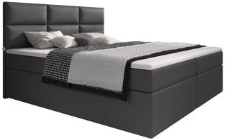 Boxspringbett Carre mit USB 120x200 H4 Grau