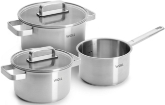 WOLL Topf-Set Steel, Edelstahl (Set, 5-tlg), Hochwertiger, korrosionsbeständiger Edelstahl