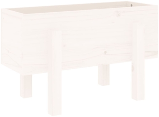 vidaXL Pflanzkübel Weiß 62x30x38 cm Massivholz Kiefer 825178