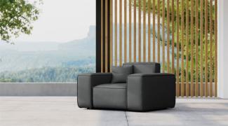 Gartensessel Sessel Loungsessel SUMMER wetterfester Stoff NXL Anthrazit