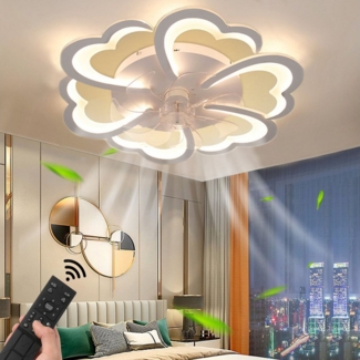 oyajia Deckenleuchte Leise Deckenventilator mit Beleuchtung, 85W LED Deckenleuchte 3 farben, LED fest integriert, Warmweiß, Naturweiß, Kaltweiß, Design Deckenventilator, LED Deckenbeleuchtung mit Ventilator