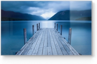 DEQORI Schneidebrett 'Steg ins Geheimnis', Glas, Platte Frühstücksbrett Schneideplatte