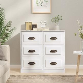 vidaXL Sideboard Hochglanz-Weiß 70x35,5x67,5 cm Holzwerkstoff 816434