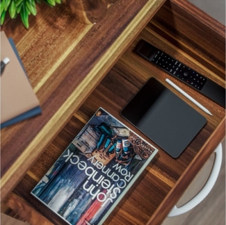 Casaria Nachttisch Hamburg, mit Schublade Ablagefach Griff in Alu Optik 50x40x35 cm viel Stauraum