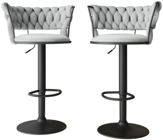 Barhocker Muz BS-1141/BK (Farbe: 82-Grau, Schwarz)