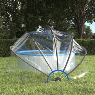 vidaXL Pool-Kuppel Rund 406x203 cm PVC 93814