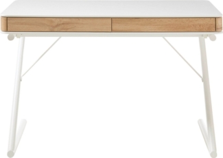 'Bukarest' Schreibtisch, weiß matt lackiert, 120 x 75 x 60 cm