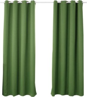 Woltu Verdunkelungsvorhang, Ösen, blickdicht, 2er Set Vorhang Blickdicht Thermovorhang 250g/m²