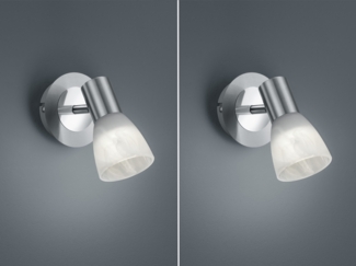 TRIO Leuchten LED Wandstrahler, LED wechselbar, Warmweiß, 2er Set kleine Wandlampe Designklassiker Treppenhaus Beleuchtung Ø10cm