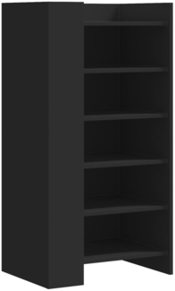 vidaXL Schuhschrank Schwarz 52x37,5x100 cm Holzwerkstoff 848445