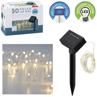 CEPEWA LED-Lichterkette 1x SOLAR LED-Lichterkette, 50x LED, 5.90m