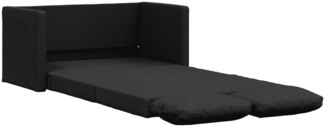 vidaXL Bodensofa mit Schlaffunktion Schwarz 112x174x55 cm Stoff 353966