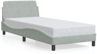vidaXL Bettgestell "Dover" Hellgrau 80x200 cm Samt 373072