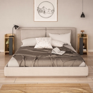 Nachttisch, 'Elos', 60 x 27 x 25, Eiche, Anthrazit