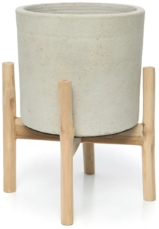 Der Chalk Pflanzkübel Niedrig - Beton Natur - S - Beton Natur - 28x28x36cm
