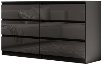 Beautysofa Kommode mit sechs Schubladen LEMON, Breite: 120cm oder 140cm, viele Farbvarianten, mit 6 Schubladen