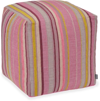 H.O.C.K. Sitzhocker H.O.C.K. Mary Bean Cube Pouf 40x40x40cm pnk lila mais col. 204, Hocker: Bequem, vielseitig, Wohnzimmer, Schlafzimmer & Flur