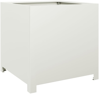 vidaXL Pflanzkübel Weiß 50x50x50 cm Stahl 851214