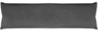 Seitenschläfer Kissenhülle Kissenfüllung Körperkissen, bequem und anschmiegsam in vielen verschiedenen Farben erhältlich (ca. 40x140 cm / anthrazit - dunkelgrau)