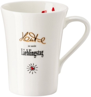 Hutschenreuther My Mug Collection Becher mit Henkel, Bone China, Worte - Lieblingstag, 400 ml, 02048-727334-15505