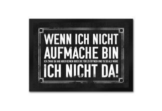 speecheese Fußmatte Wenn ich nicht aufmache bin da! Fußmatte in 35x50 cm mit geheimer