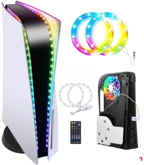 zggzerg LED Nachtlicht RGB LED-Streifen für PS5 Flexible Lichtstreifen 8 Farben