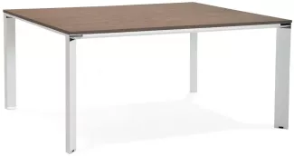 Kokoon Design Schreibtisch Efyra Holz Wallnuss und Weiß 160 cm